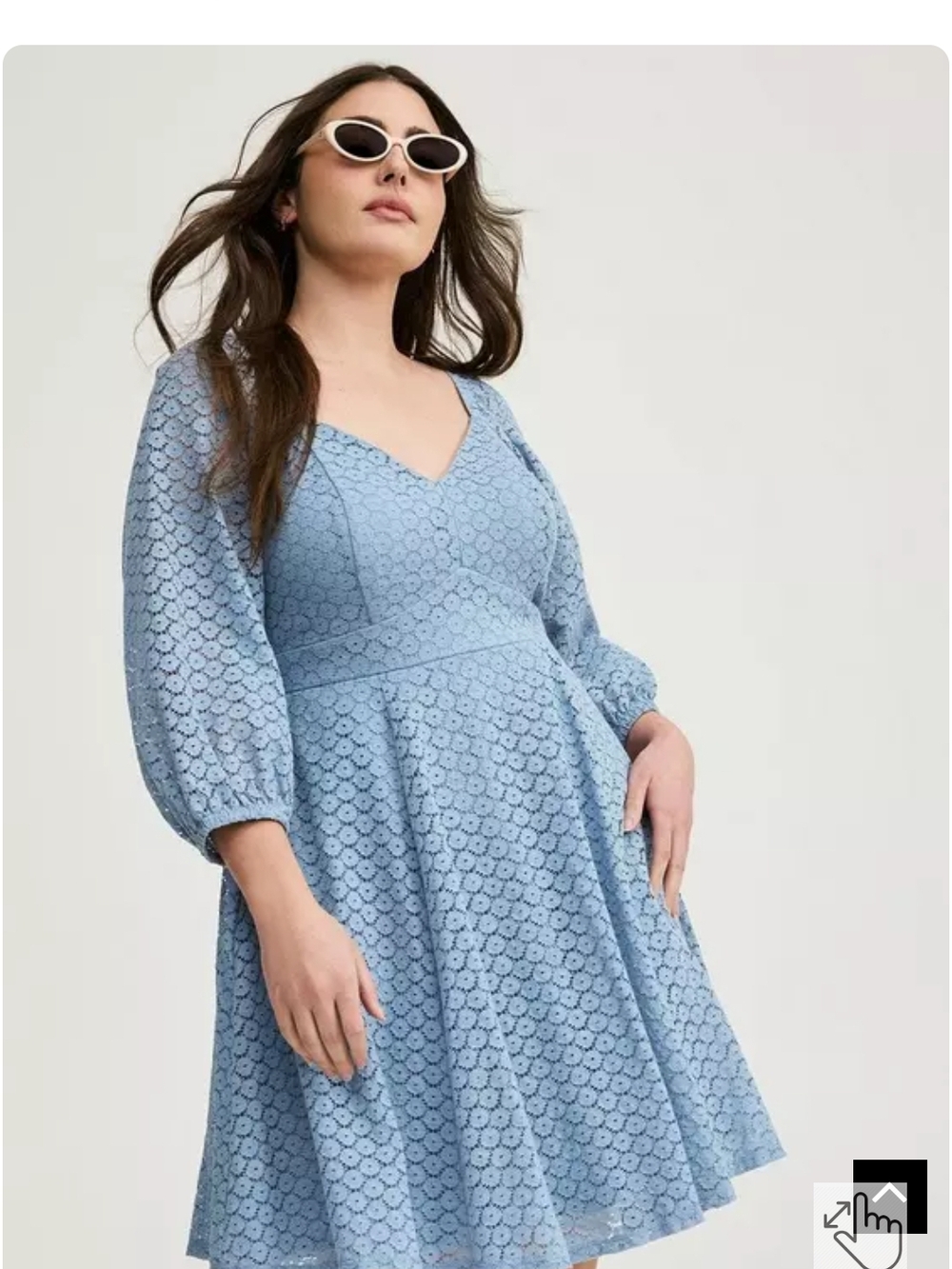 torrid Light Blue Lace Skater Dress